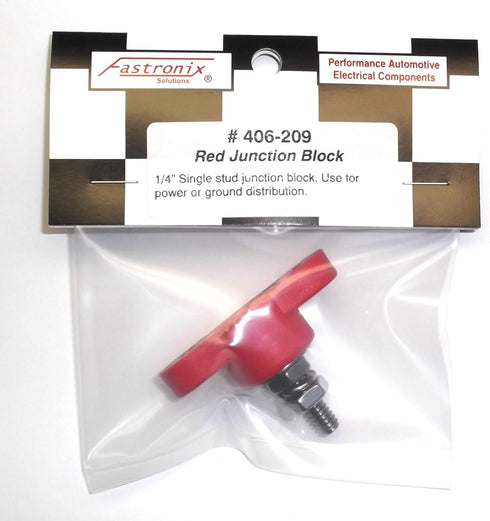 Fastronix 1/4" Stainless Steel Red Power Junction Block...