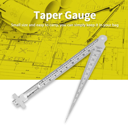 Taper Gap Gauge TOPINCN Stainless Steel Depth Ruler Hole Inspection Tool Dimensional Measurement...