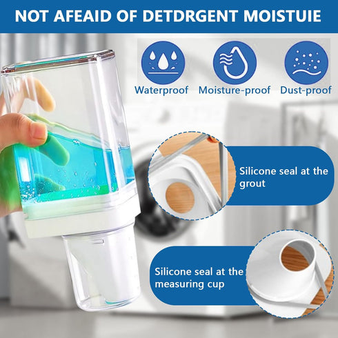 Laundry Detergent Dispenser, 38.7 oz Liquid Detergent Dispenser, Laundry Soap Dispenser, Plastic Detergent Container for Laundry Room/Powder/Fabri...