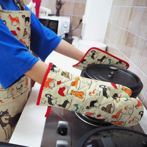 Pot Holders Set of 2 Heat Resistant 480? Kitchen 100% Cotton Comfortable Lining Printing Dog Flower Women Men Home Cooking Baking Microwave BBQ Gi...