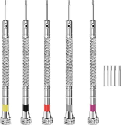 KALIM Mini Screwdriver Set, 10Pcs Screwdriver Kit for Watches, Glasses and Accessories, Precision Tool Set for Repair, Replace, Remove and Adjust,...