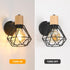 Industrial Wall Sconce, Adjustable Head Wall Lamp, Cage Wall Mount Light Fixture Industrial Farmhouse Lighting for Living Room, Kitchen, Bedroom, ...