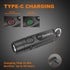 Rechargeable Keychain Flashlights, 650 High Lumens EDC Pocket Flashlights, Mini Flashlight Be Used for Camping Outdoors Emergency?Black?...