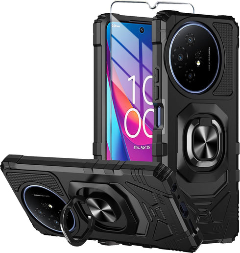 for TCL 50 XL 5G Phone Case TCL 50 XL NXTPAPER 5G with Tempered Glass Screen Protector,Military Grade Heavy Duty Shockproof Protective Cover,with ...