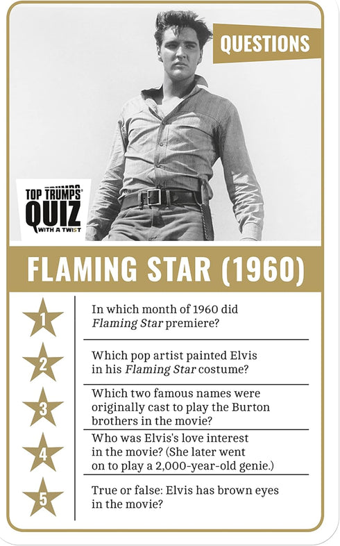 Top Trumps Elvis Presley: Quiz Games - Trivia Quiz - Kids Games - Games for Adults - Great Travel Games and Road Trip Games - Trivia Outdoor Games...