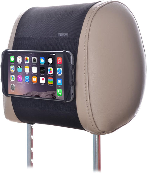 TFY Car Mount Universal Car Headrest Mount Holder with Silicon Holding Net Compatible with Both 4.5-6 Inch Phones and 7-10.5 Inch Tablets...