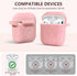 Flower Engraved Case for AirPods 2nd/1st Generation 2019, Soft Silicone AirPods Case Cover for AirPod 2/1 Gen Case Cover Charging Case with Clean ...