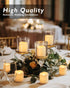Homemory 24Pack Flickering Flameless Votive Candles, 200+Hour Electric Fake Candles, Battery Operated LED Tealight for Wedding Decor, Outdoor, Tab...