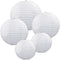 Beistle White Paper Lantern Assortment, Assorted Sizes, 5 Paper Lanterns In Package...