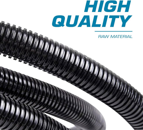 Nippon America 3/4" X 20 ft Split Wire Loom Flex-Guard Convoluted Tubing (LM-34-20), Protective Split Cable Sleeves for Automotive Home Industrial...