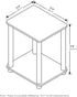 Furinno Turn-N-Tube End Table, 1-Pack, Light Cherry/Black...