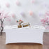 CWK 6FT Waterproof Stretch Spandex Table Cover for Rectangular Tables - Elastic Fitted Tablecloth for Folding Tables,Wrinkle Resistant Table Cloth...