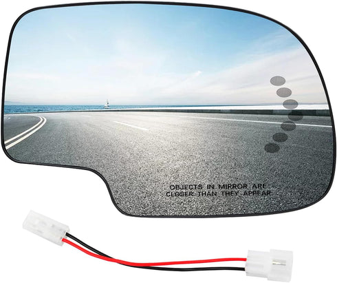Passenger Side Mirror Glass Replacement for 2003-2006 Chevy Silverado GMC Sierra Tahoe Yukon Suburban Avalanche Cadillac Escalade, Heated Exterior...
