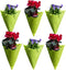 Pack of 6 Green Triangle Felt Wall Hanging Planters - 10" x 12" - Versatile & Eco-Friendly Wall, Vertical, and Hanging Planters for Outdoor & Indo...