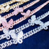 YBMYCM Butterfly Cuban Necklace Crystal Collars Cuban Link Chain Iced Bling Butterfly for Women Men Hip Hop Rapper Jewelry...