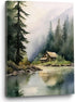 Natural Scenery Wall Art Tree Landscape Painting River Nature Picture Modern Scenery Painting Decor Landscape Canvas Wall Art Natural Mountain Pic...