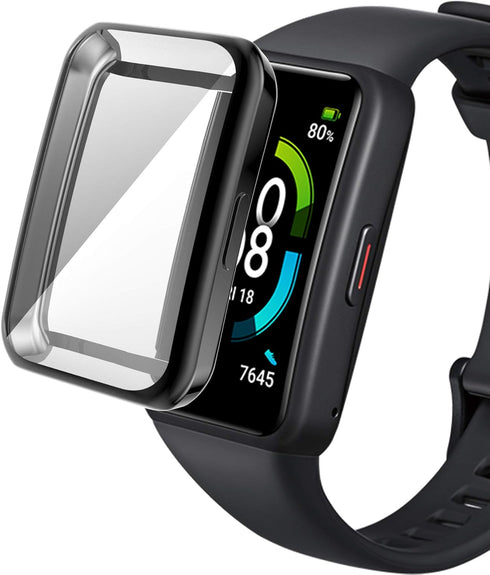 Screen Protector Case Compatible with Huawei Honor Band 6,Ultra-Thin Soft TPU Plated Bumper Case Full Cover Protective Shell Smartwatch Accessorie...