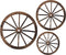 Qunclay 3 Pcs Wooden Wagon Wheel Decor 12/10/8 Inch Old Western Western Wall Decor Farmhouse Wagon Wheels Rustic Yard Wall Art Decor Hanging Decor...