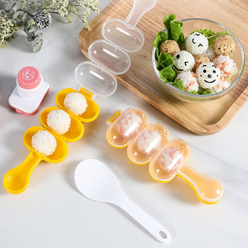 MXY Rice Ball Mould Shaker Sushi Roll Maker Kitchen Tools for Shake DIY Lunch with a Mini Rice Paddle (L-819)...
