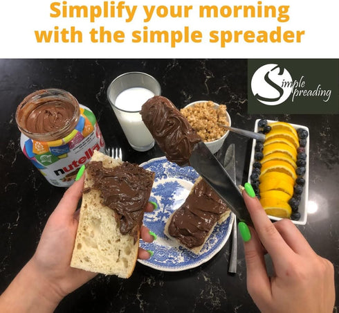 Simple preading Stainless Steel Spatula Spreader Knife Peanut Butter and Jelly, Chocolate or Strawberry Jam Stirrer & Jar Scraper 8.9" Multifuncti...