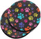 , Multicolor Paws Dog Design Absorbent ROUND Fabric Felt Neoprene Car Coasters for Drinks, 2pcs Set...