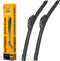 AUTOBOO 22"+ 22" Windshield Wiper Blades Premium All-Seasons OEM Quality Wipers with Durable Stable and Quiet, Pack of 2 (pair for front windshiel...