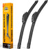 AUTOBOO 22"+ 22" Windshield Wiper Blades Premium All-Seasons OEM Quality Wipers with Durable Stable and Quiet, Pack of 2 (pair for front windshiel...