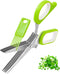 Herb Scissors with 5 Blades and Cleaning Comb,Multipurpose Steel Stainless Salad Kitchen Shears for Food,Chopping Chive,Vegetables,Onion,Rosemary,...