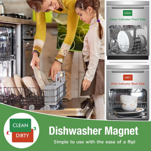 Magnetic Whiteboard Fridge Dry Erase Board: HOMiDEK Small Magnetic White Board for Refrigerator with Clean Dirty Magnet for Dishwasher, 4 x Marker...