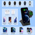 4-in-1 Wireless Charger for Multiple Devices with Night Lamp, Wirelsss Charger Station for iPhone 14/14 Pro/13/13 Pro/12/12Pro Max/11 Series/XS Ma...