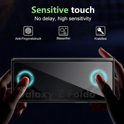 for Samsung Galaxy Z Fold 6 Privacy Screen Protector,9H Hardness Anti-Scratch Tempered Glass, Case Friendly,(2 pack)...