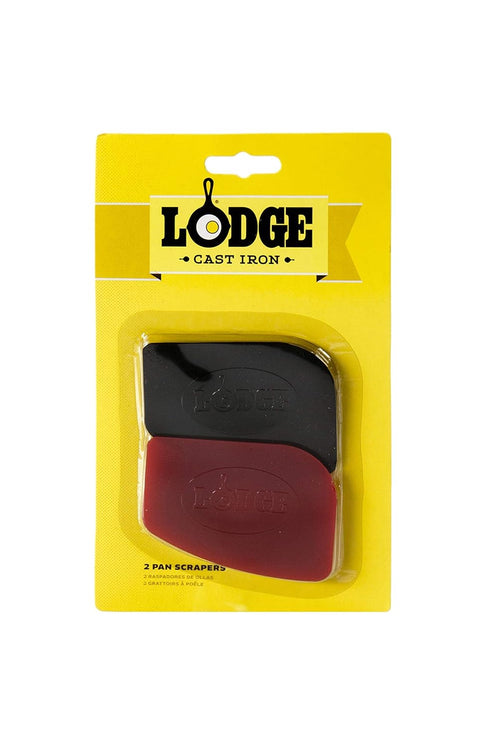 Lodge SCRAPERPK Durable Pan Scrapers, Red and Black, 2-Pack...