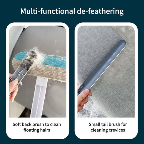 Pet Hair Remover, 4 in 1 Multifunctional Pet Hair Removal Broom, Window Screen Cleaning Brush, Pet Hair Remover Tool with Handle for Carpets, Rugs...