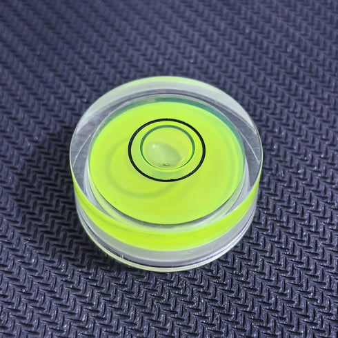 4Pcs Small Circular Bubble Levels with Double Sided Adhesive Bottom Mini Little Stick-on Bubble Spirit Level Measuring Layout Tools Levels (25x10m...