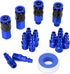 15 Pieces 1/4" NPT Aluminum Air Coupler and Plug Kit, Quick Connect Air Fittings, Industrial Quick Connector Set (Blue)...