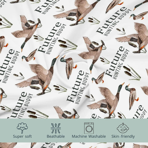 Future Duck Hunting Buddy Changing Pad Cover for Baby Boy, Wild Mallard Hunter Diaper Change Table Covers, Soft Stretchy Breathable Safe Snug Fitt...
