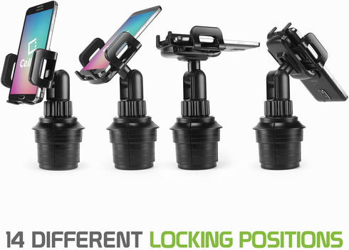 Cellet Car Phone Holder Mount, Car Cup Phone Holder Mount, Compatible with Apple iPhones, Samsung Galaxy, Motorola Moto Google Pixel Smartphones (...