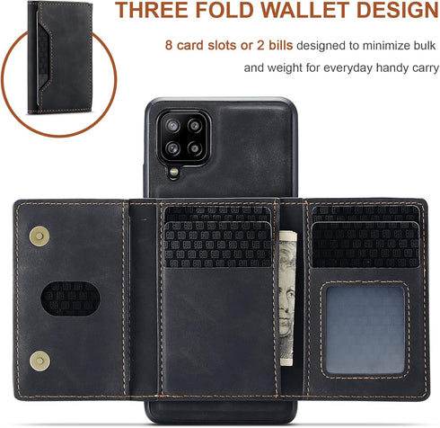 Asuwish Phone Case for Samsung Galaxy A42 5G Wallet Cover with Tempered Glass Screen Protector and Credit Card Holder Stand Leather Cell Accessori...