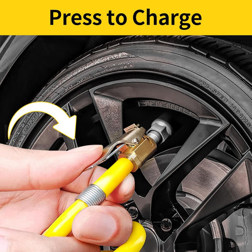 Toolwiz Pack of 4, 5/16 inch Air Chuck for Tires Inflation Brass Valve Attachment Lock On Automotive Repair Qucik Connect Car Compressed Tire Chuc...