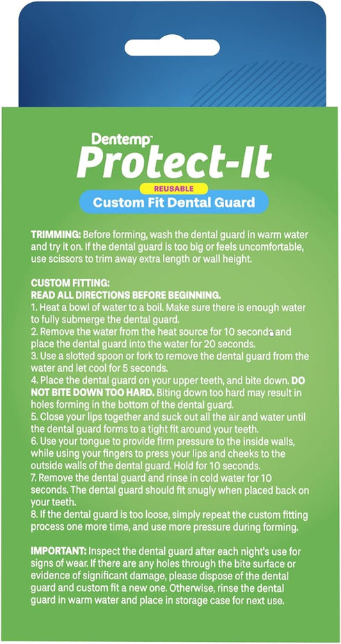 Dentemp Protect-It Custom Fit Grinding Mouth Guard 8 Pack for Grinding Teeth at Night - Night Guards for Teeth Grinding & Sleep...