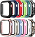 Pocoukate 12 Pack Case 40mm with Tempered Glass Screen Protector Hard PC Compatible with Apple Watch Series SE/6/5/4 40mm, iWatch Accessories Full...