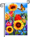 spring garden Flag 12x18 Double Sided Vertical, Small monarch Butterfly Floral Flower Welcome Garden Yard House Flags Outside Outdoor House sunflo...