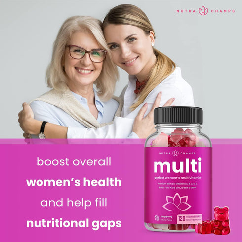 Womens Multivitamin Gummies | Vitamins A, B, C, D, E, Biotin, Folic Acid | Daily Multivitamin for Women | Chewable Womens Gummy Multivitamins | Bo...