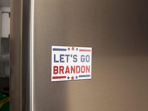 Funny Tool Box Magnet Sign - 4x6 in. FJB Let's Go Brandon Red White and Blue Stars...