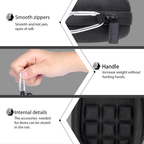 co2CREA Hard Case replacement for Logitech MX Anywhere 3S Anywhere 3 Anywhere 2S Anywhere 2 Compact Performance Mouse (Graphite Case)...