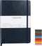 Blank Journal Notebook, (Dark Blue), 160 Pages, Medium 8.3x5.7 inches - 100 gsm Thick Paper, Hardcover...