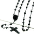 metaltree98 2 PCS Rosary 6 mm Black Bead Guadalupe & Jesus Cross 28" Necklace HR 600 BK...