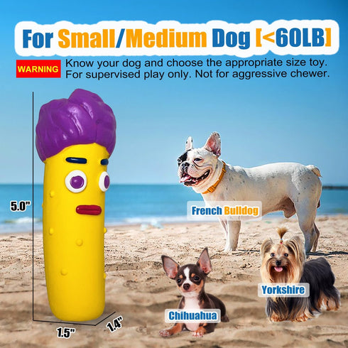 Squeaky Dog Toys for Small Dogs, Soft Small Dog Toys Squeaky, Smile Face Latex Dog Squeaky Toys for Small, Medium Breeds...
