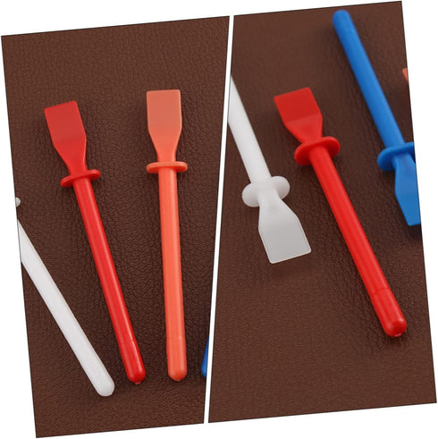 Silicone Glue Spreader 6pcs Glue Coated Sheet Leather Skiver Spachella Silicone Leather Glue DIY Leathercrafts Accessories Glue Applicator Handhel...