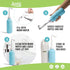 Juvo Peri Bottle Kit | Portable Travel Bidet, Handheld Squeeze Bottle with 2 Spray Nozzles, Cap and Storage Bag, Upside Down Use, 13.5 oz, Blue/Pi...